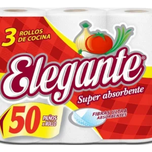 rollo de cocina 8paq x3unid x50 paños elegante